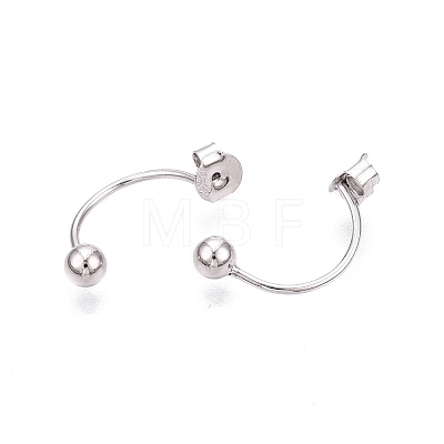 Anti-Tarnish Rhodium Plated 925 Sterling Silver Friction Ear Nuts STER-N016-28P-1