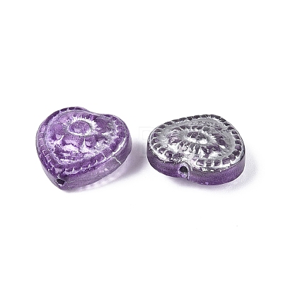 Baking Paint Transparent Glass Beads DGLA-N018-26D-1