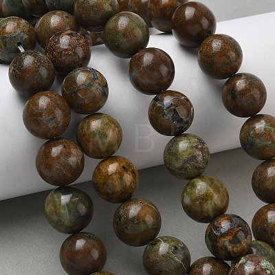 Natural Green Opal Beads Strands G-K365-F04-14mm-1