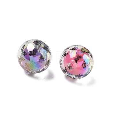 Transparent UV Plating Acrylic Beads PACR-Z002-01B-1