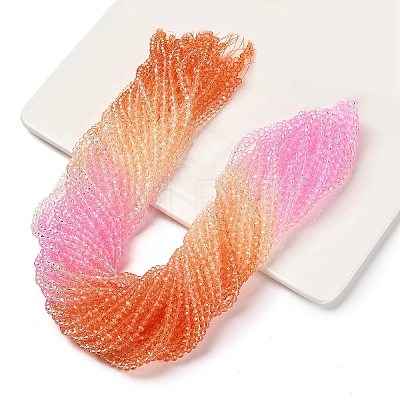 Transparent Painted Glass Beads Strands DGLA-A034-T3mm-A20-1