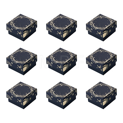 10Pcs Sun Moon Star Printed Cardboard Gift Boxes CBOX-TA0001-21E-1