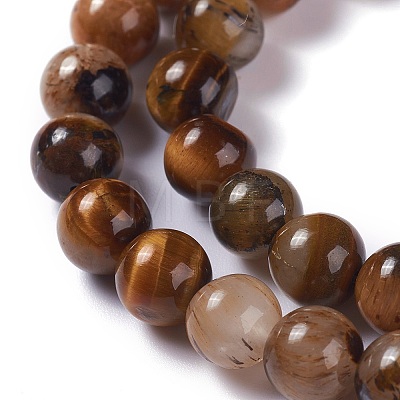 Natural Yellow Tiger Eye Beads Strands G-H238-8mm-1