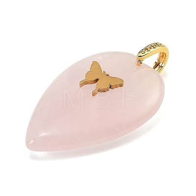 Natural Rose Quartz Pendants G-G470-02G-08-1