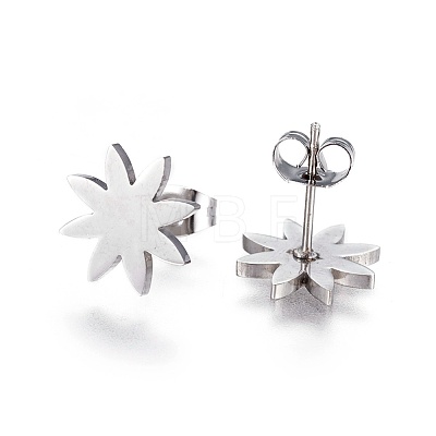 304 Stainless Steel Stud Earrings EJEW-F234-06P-1