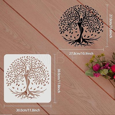 Large Plastic Reusable Drawing Painting Stencils Templates DIY-WH0172-601-1