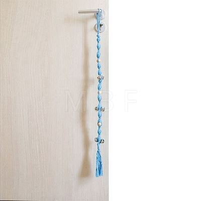 Cotton Handwoven Dog Hanging Doorbell with 6 Extra Loud Bells for Dog Potty Training PW-WG8A03F-20-1