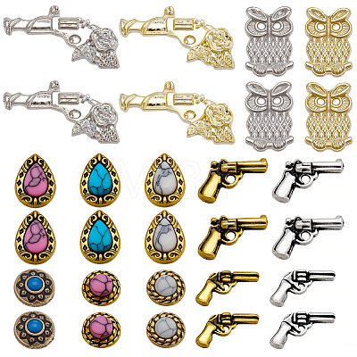 Western Theme Alloy Cabochons MRMJ-SP0001-38A-1