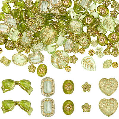 120Pcs 6 Styles Transparent Acrylic Beads OACR-SC0003-09-1
