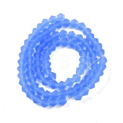 Imitate Austrian Crystal Frosted Glass Beads Strands LS-GLAA-F029-TM4mm-B07-1