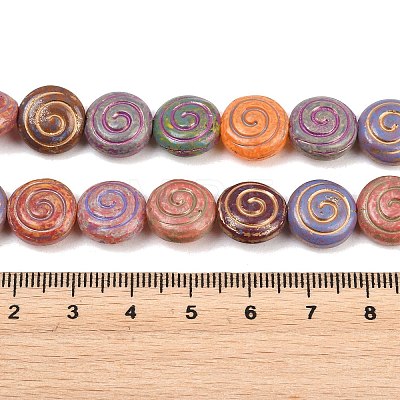 Baking Paint Glass Beads Strands GLAA-F133-04-1