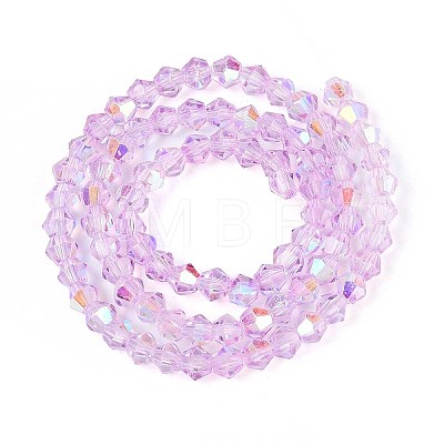 Transparent Glass Beads Strands X-EGLA-N021-4mm-04-1