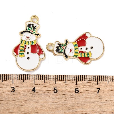 Christmas Theme Rack Plating Alloy Pendants X-FIND-M020-04G-07-1