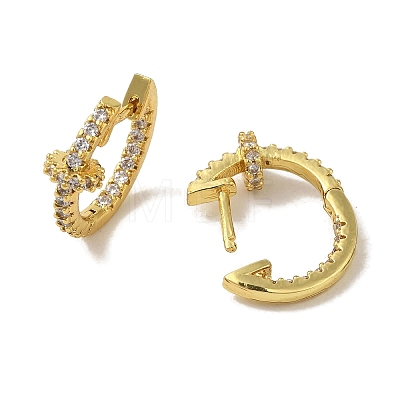 Brass Stud Earrings EJEW-R162-04G-01-1