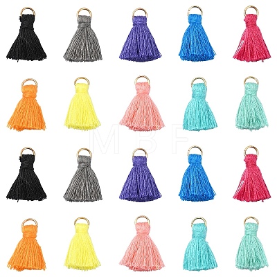 20Pcs 10 Colors Polycotton(Polyester Cotton) Tassel Pendant Decorations FIND-YW0004-57-1