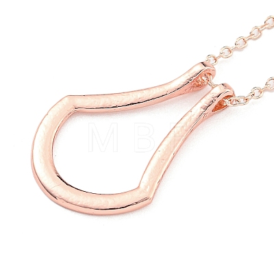 Alloy Teardrop Pendant Necklaces for Women NJEW-G132-01RG-1