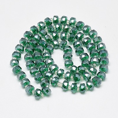 Electroplate Glass Beads Strands EGLA-Q083-8mm-A-1