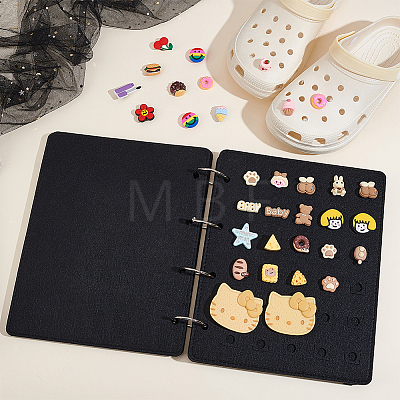 8 Pages Felt Shoe Charms Collection Binder Book AJEW-WH0038-94P-02-1