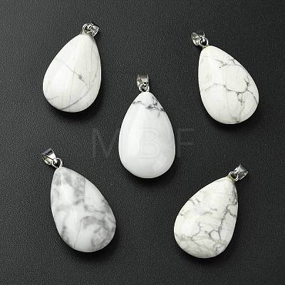 Natural Howlite Pendants GG-K002-09X-1