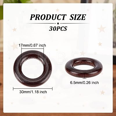 Wood Linking Rings LS-WOOD-WH0027-69B-1
