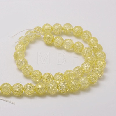 Crackle Glass Round Beads Strands CCG-E001-4mm-07-1