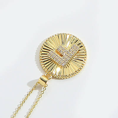 Brass Micro Pave Cubic Zirconia Necklaces FS-WG1D774-06-1
