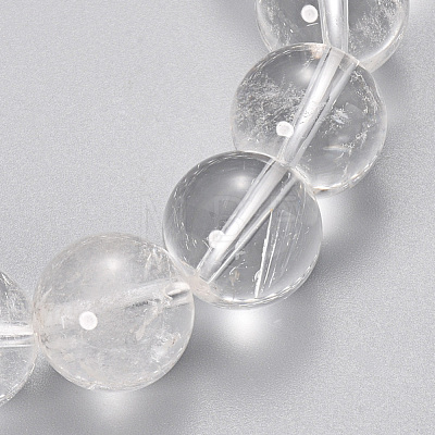 Natural Quartz Crystal Beaded Stretch Bracelets BJEW-Q692-46-10mm-1