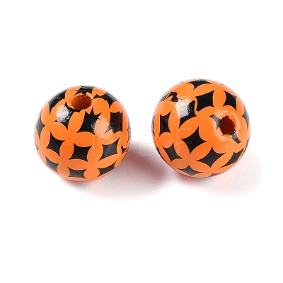 Halloween wood beads WOOD-S064-01B-1