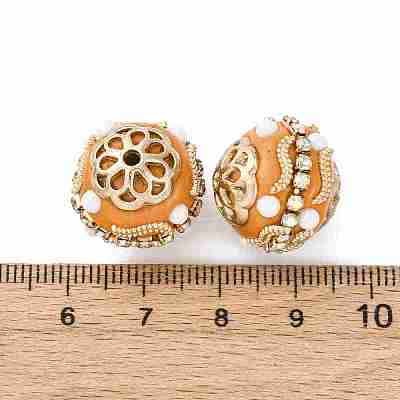Handmade Resin Indonesia Round Beads IPDL-P005-16KCG-01-1