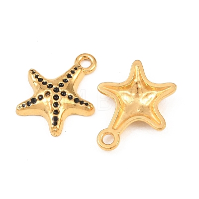 304 Stainless Steel Enamel Pendants STAS-A135-09G-1