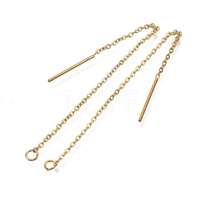 304 Stainless Steel Earring Findings X-STAS-S070-01-G-1
