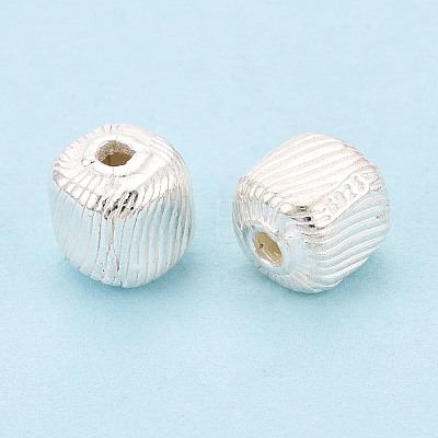 925 Sterling Silver Corrugated Beads STER-N016-126S-1