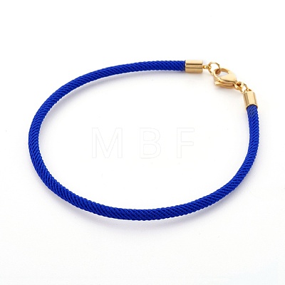 Braided Cotton Cord Bracelet Making MAK-L018-03A-06-G-1