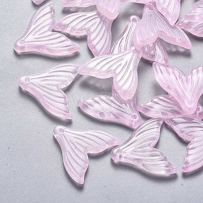 Transparent Spray Painted Glass Pendants GLAA-S190-009A-05-1