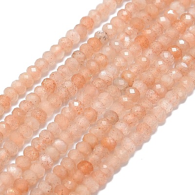 Natural Peach Moonstone Beads Strands G-G106-A35-01-1