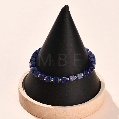 Natural Lapis Lazuli Beads Stretch Bracelets BJEW-F523-02A-1