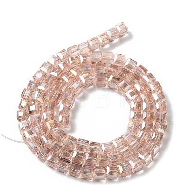 Electroplate Glass Beads Strands EGLA-R030-4x4mm-28-1