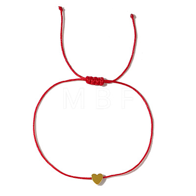 Heart Synthetic Non-magnetic Hematite Bead Braided Bead Bracelets for Couple SV5183-2-1