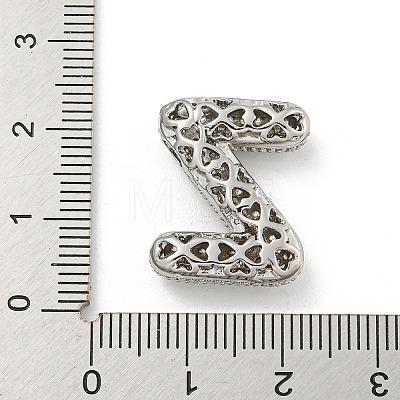 Platinum Plated Brass Micro Pave Cubic Zirconia Pendants KK-L073-001P-Z-1