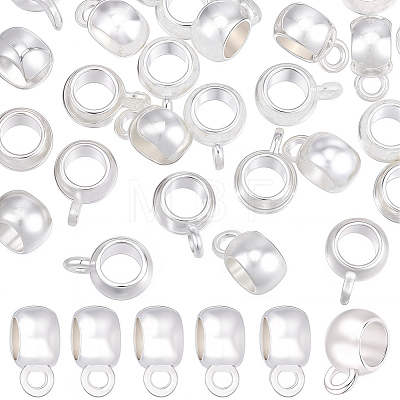 120Pcs Tibetan Style Alloy Rondelle Tube Bails FIND-PA0001-47S-1