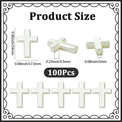 100Pcs Resin Imitation Pearl Beads RESI-SC0036-40-1