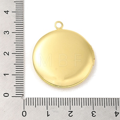 Rack Plating Brass Locket Pendants KK-K277-06G-1