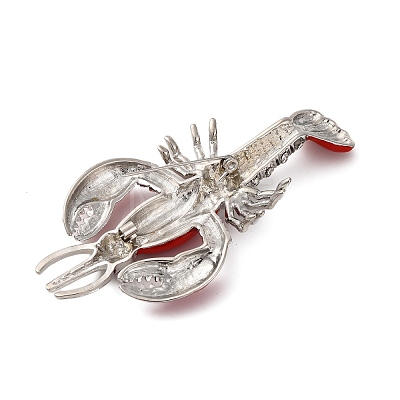 Zinc Alloy Crystal Rhinestone Enamel Brooch JEWB-U010-02P-03-1