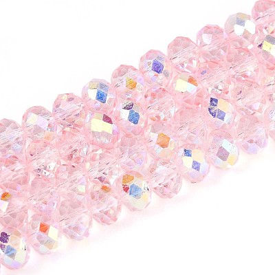 Transparent Glass Beads Strands EGLA-N016-6mm-04-1