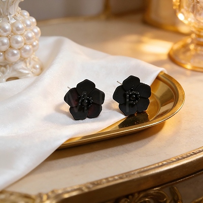Alloy & Acrylic Stud Earrings XF1032-3-1