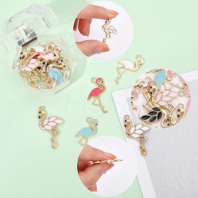 72Pcs 9 Styles Alloy Enamel Pendants ENAM-CA0001-39-1