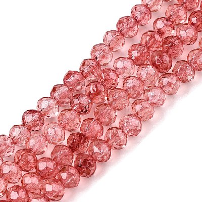 Transparent Glass Beads Strands X-GLAA-T023-4mm-A13-1