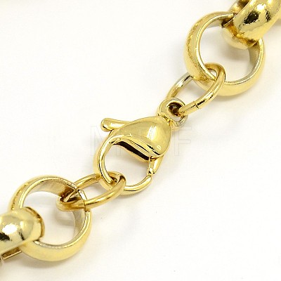 Fashionable 304 Stainless Steel Cable Chain Bracelets STAS-A028-B086G-1