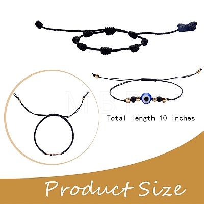 6Pcs 3 Style Adjustable Nylon Threads Braided Bracelets BJEW-SZ0001-57-1