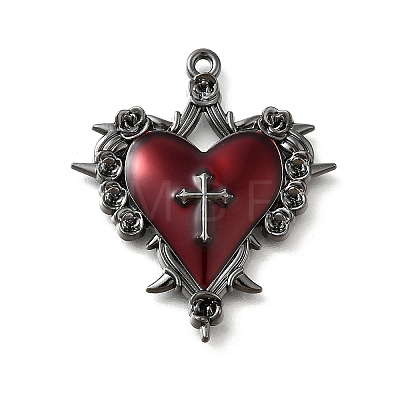 Alloy Enamel Gothic Style Pendants X-PALLOY-R157-06B-06A-1